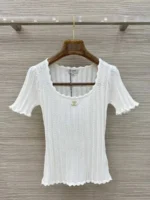 Женская футболка Chanel белого цвета, артикул 346273