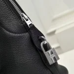 Мужская сумка мессенджер Hermes чёрного цвета, артикул 346348 — фото 6
