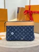 Мужской клатч Louis Vuitton тёмно-синего цвета, артикул 346354 — фото 2