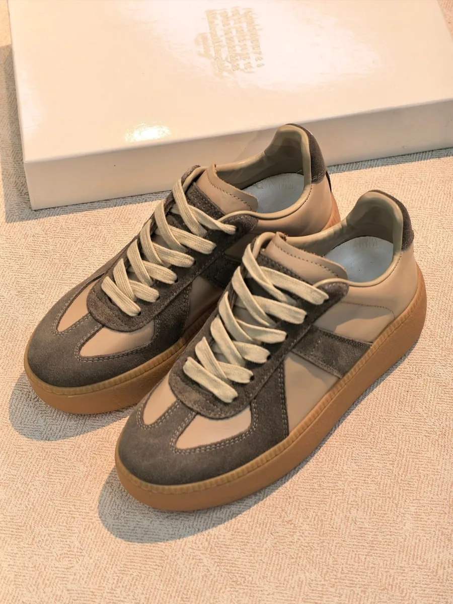 346381_1 Женские кеды Maison Margiela коричневого цвета, артикул 346381
