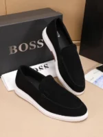 Мужские лоферы Boss чёрного цвета, артикул 346424