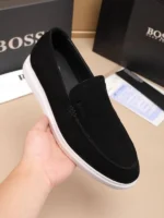 Мужские лоферы Boss чёрного цвета, артикул 346424 — фото 3
