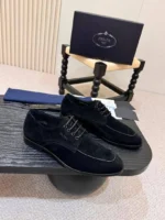 Мужские туфли Prada чёрного цвета, артикул 346429