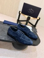 Мужские туфли Prada тёмно-синего цвета, артикул 346430