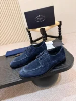 Мужские туфли Prada тёмно-синего цвета, артикул 346430 — фото 2