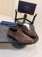 Мужские туфли Prada коричневого цвета, артикул 346431