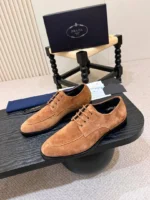 Мужские туфли Prada коричневого цвета, артикул 346434 — фото 3