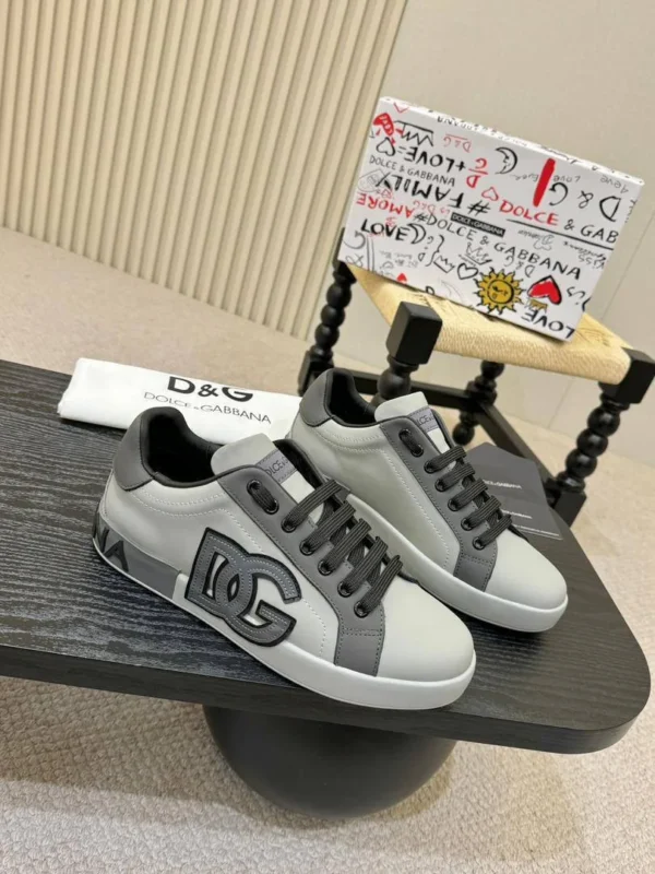 Мужские кеды Dolce Gabbana серого цвета, артикул 346439