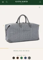 Мужская дорожная сумка Goyard серого цвета, артикул 346451 — фото 9