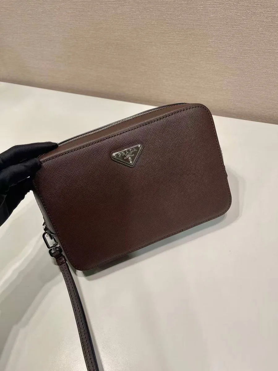 346472_1 Мужской клатч Prada коричневого цвета, артикул 346472