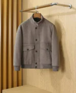 Мужской бомбер Loro Piana коричневого цвета, артикул 346479