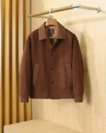 Мужской бомбер Loro Piana коричневого цвета, артикул 346484