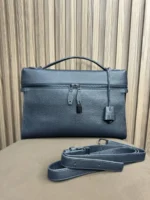 Мужской портфель Loro Piana тёмно-синего цвета, артикул 346507