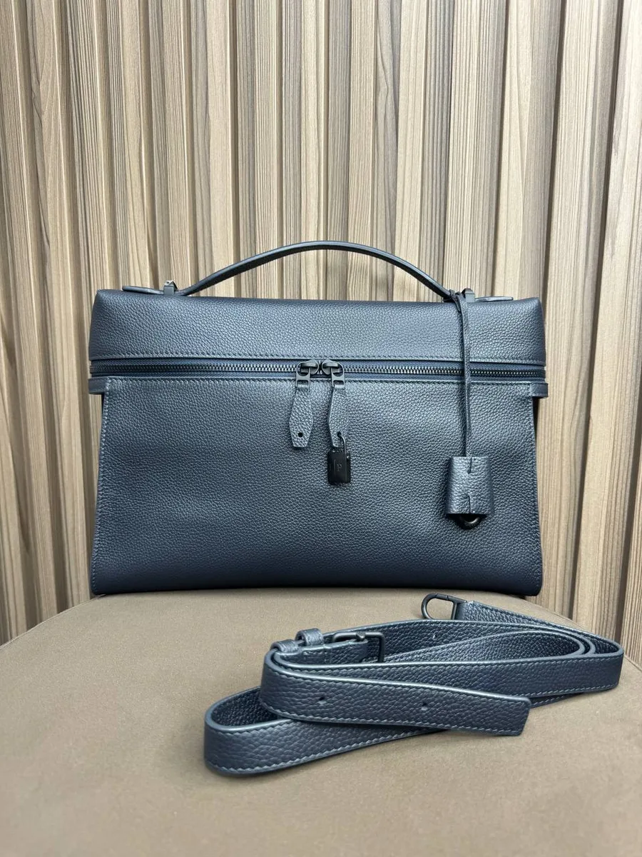 346507_1 Мужской портфель Loro Piana тёмно-синего цвета, артикул 346507