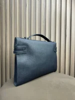 Мужской портфель Loro Piana тёмно-синего цвета, артикул 346507 — фото 3