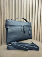 Мужской портфель Loro Piana тёмно-синего цвета, артикул 346507 — фото 4
