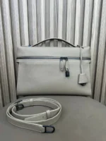 Мужской портфель Loro Piana серого цвета, артикул 346509