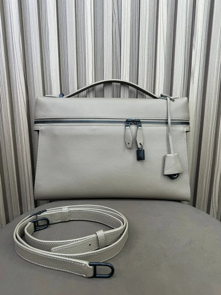346509_1 Мужской портфель Loro Piana серого цвета, артикул 346509