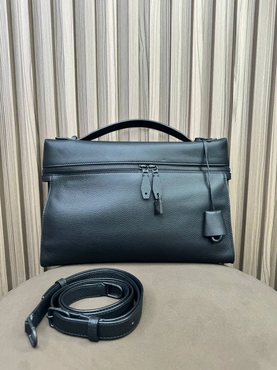 346510_1 Мужской портфель Loro Piana чёрного цвета, артикул 346510