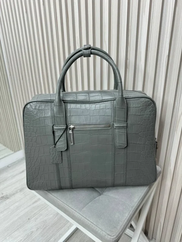 Портфель STEFANO RICCI из натуральной кожи крокодила — фото 2