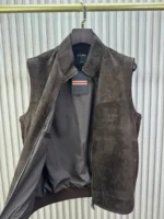 Мужская безрукавка Zegna коричневого цвета, артикул 346546 — фото 3