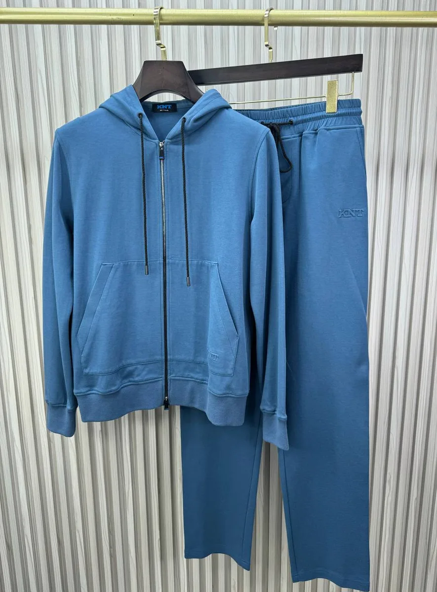 346551_1 Мужской спортивный костюм Kiton синего цвета, артикул 346551