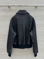 Женская кожаная куртка Bottega Veneta чёрного цвета, артикул 346589 — фото 2