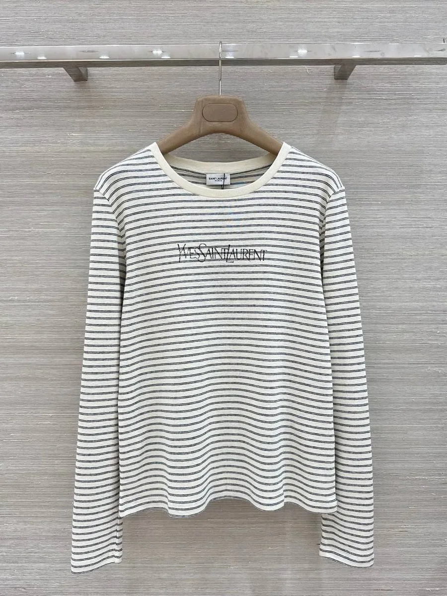 346591_1 Женский лонгслив Saint Laurent белого цвета, артикул 346591