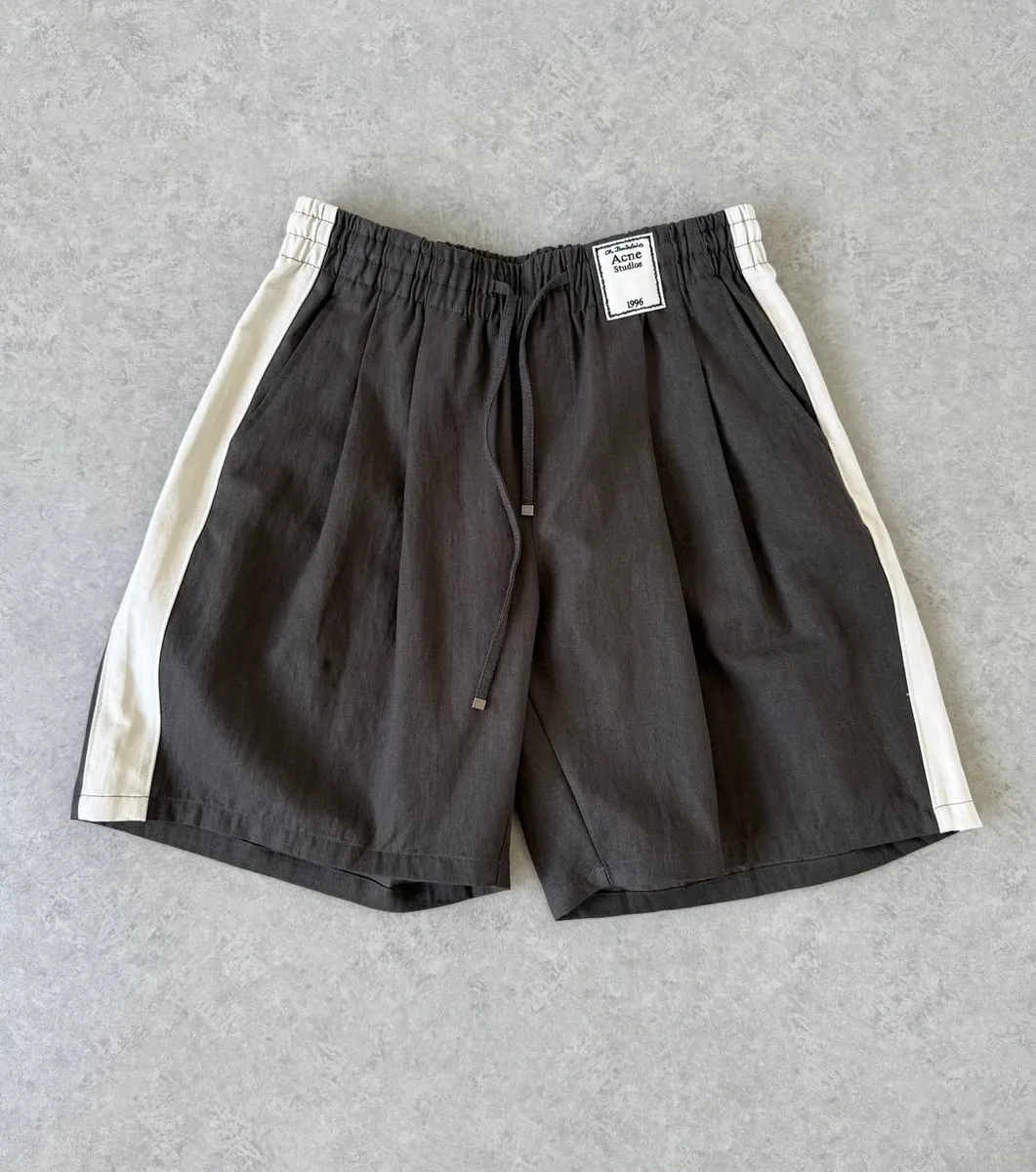 346617_1 Мужские шорты Acne Studios коричневого цвета, артикул 346617
