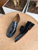 Мужские туфли Zegna тёмно-синего цвета, артикул 346639