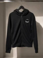 Мужская кофта на молнии Moncler чёрного цвета, артикул 346659