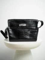 Мужская сумка мессенджер Hermes чёрного цвета, артикул 346670