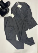 Женский костюм Brunello Cucinelli серого цвета, артикул 346676
