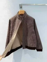 Женская ветровка Miu Miu коричневого цвета, артикул 346682