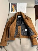 Женская куртка Saint Laurent коричневого цвета, артикул 346692 — фото 4