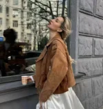 Женская куртка Saint Laurent коричневого цвета, артикул 346692 — фото 7