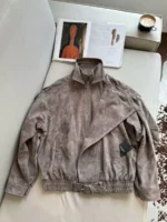 Женская куртка Saint Laurent серого цвета, артикул 346693