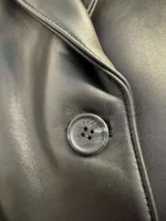 Женский кожаный пиджак Prada чёрного цвета, артикул 346695 — фото 5