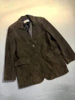 Женский пиджак Saint Laurent коричневого цвета, артикул 346696