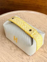 Женская косметичка Hermes жёлтого цвета, артикул 346706 — фото 4