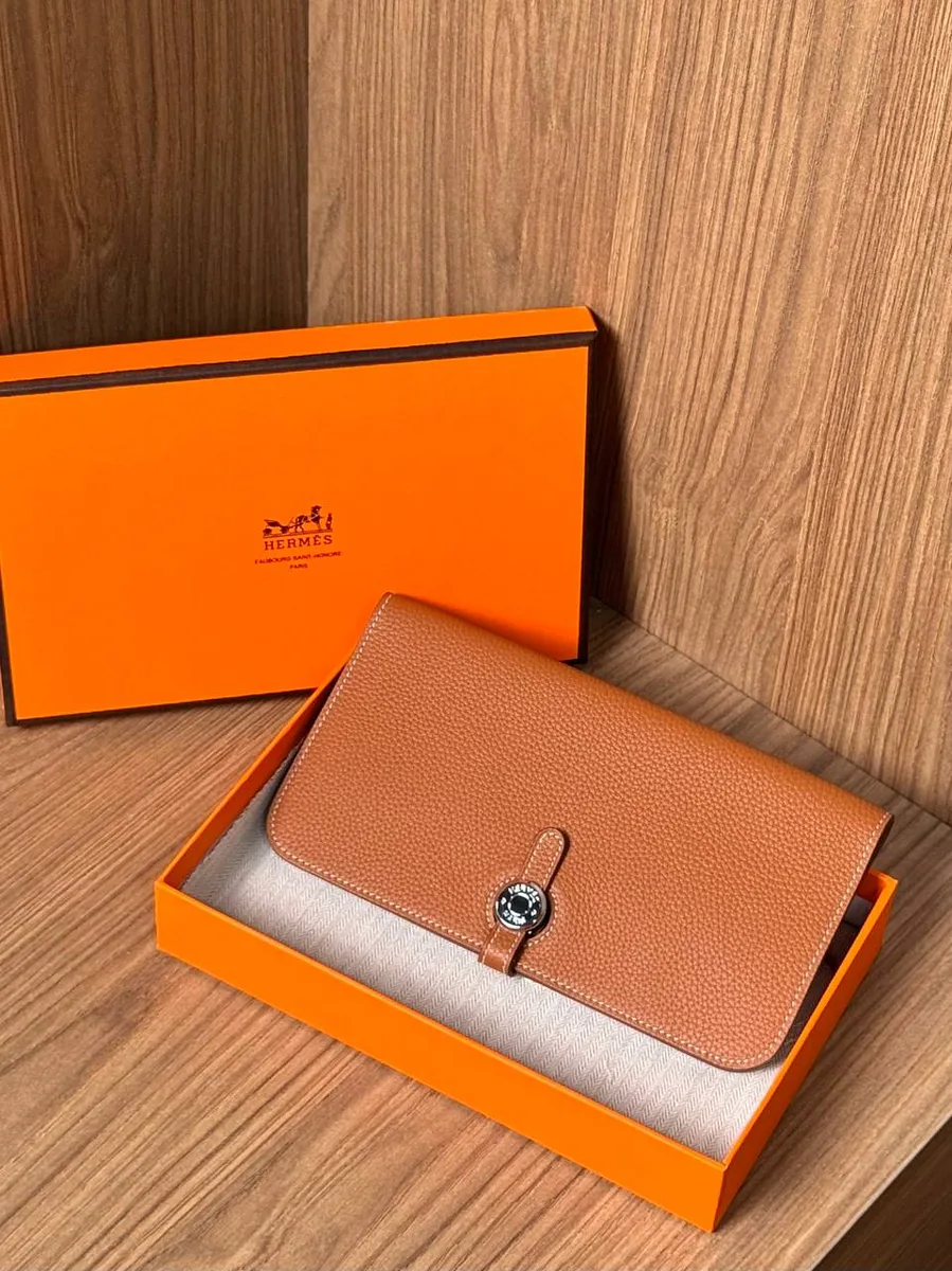 346723_1 Женский кошелёк Hermes коричневого цвета, артикул 346723