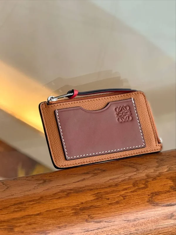 Мужской картхолдер Loewe коричневого цвета, артикул 346740