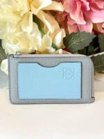 Мужской картхолдер Loewe серого цвета, артикул 346741