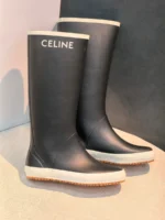 Женские сапоги Celine чёрного цвета, артикул 346749 — фото 2