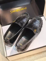Женские лоферы Saint Laurent чёрного цвета, артикул 346758 — фото 4