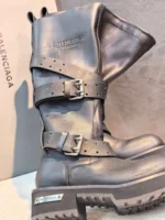 Женские сапоги Balenciaga чёрного цвета, артикул 346766 — фото 3