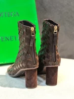 Женские ботильоны Bottega Veneta коричневого цвета, артикул 346769 — фото 4