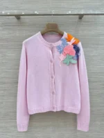 Женский кардиган Louis Vuitton розового цвета, артикул 346783