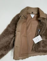 Женская дубленка Bottega Veneta коричневого цвета, артикул 346785 — фото 5