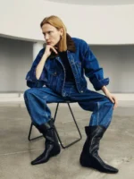 Женская джинсовая куртка Saint Laurent синего цвета, артикул 346793 — фото 3